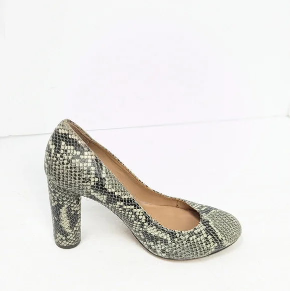 Banana republic leather snake skin pattern heels - Picture 4 of 16